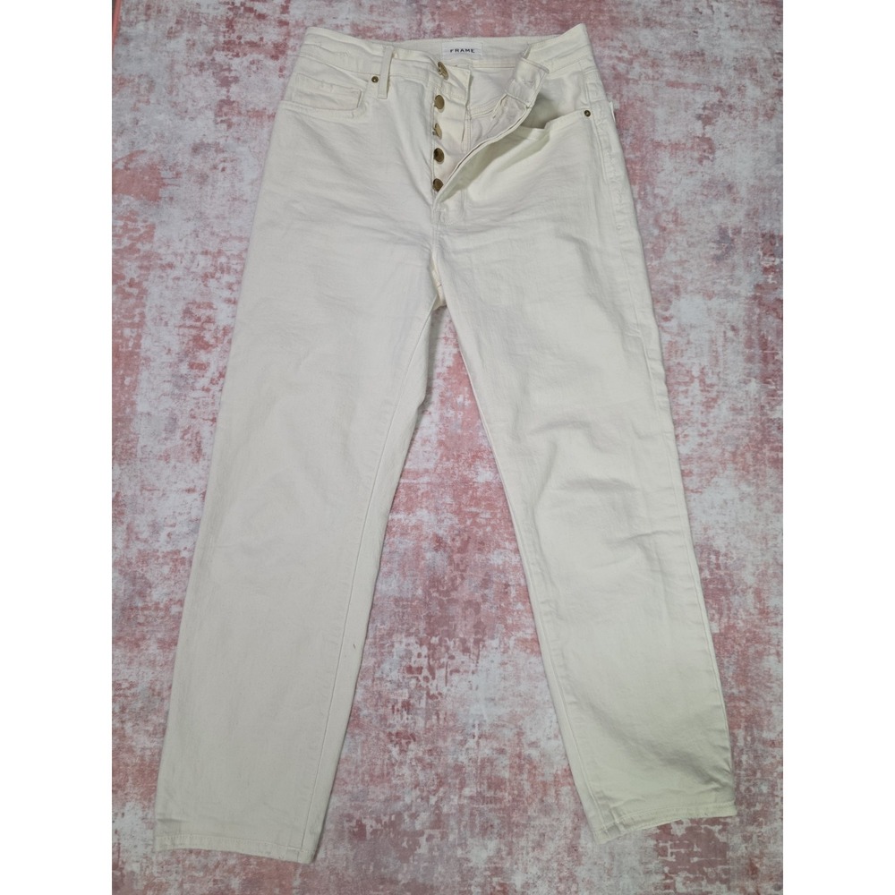 FRAME Le Original High Rise Ankle Straight Leg Jeans In Color Au Natural